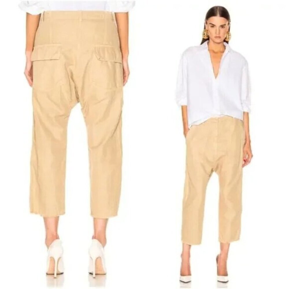Nili Lotan Luna Pants Drop Crotch Linen Blend Trousers Size 0 - Picture 1 of 11